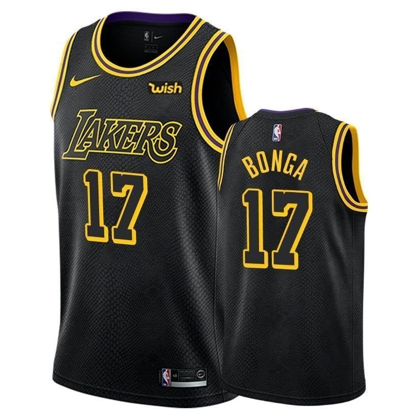 Lakers Isaac Bonga #17 City Black Jersey Unisex Adult Sizes S-3XL
