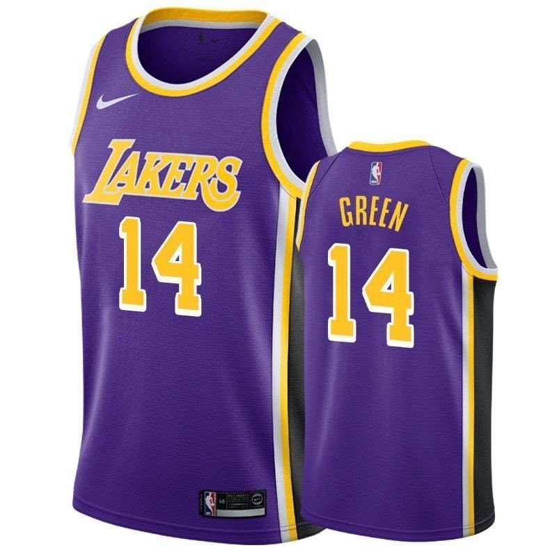 Men's Lakers Danny Green 14 Multi Color State Jersey S-3XL 100% Polyester