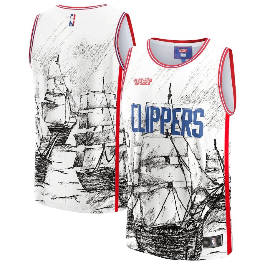 Basketball Team Basketball & KidSuper Studios Unisex Hometown Jersey - Gray