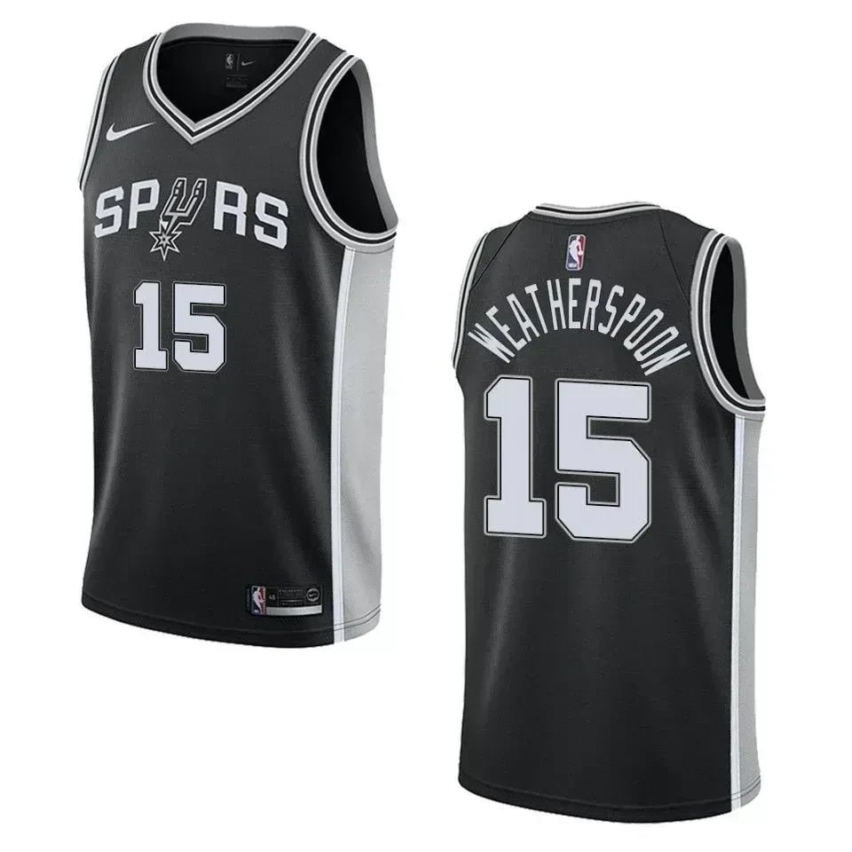 Men's San Antonio Spurs Quinndary Weatherspoon Icon Swingman Jersey Black S-3XL