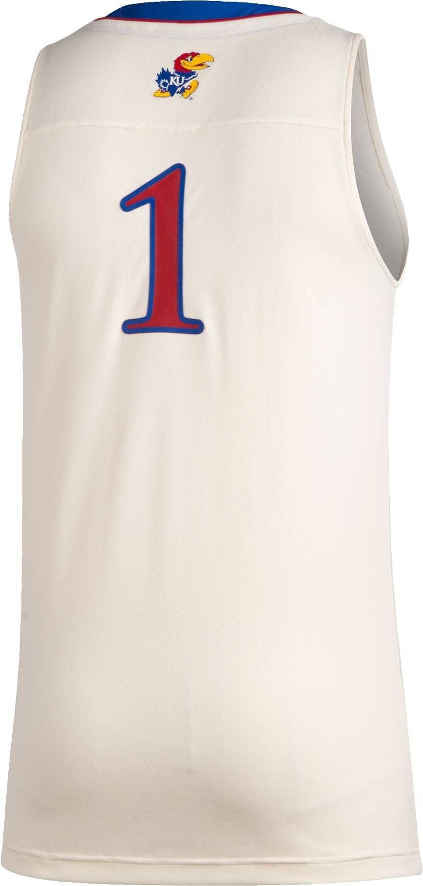 Men's Kansas Jayhawks Swingman White Jersey - 100% Polyester, Breathable NCAA Fan Jersey