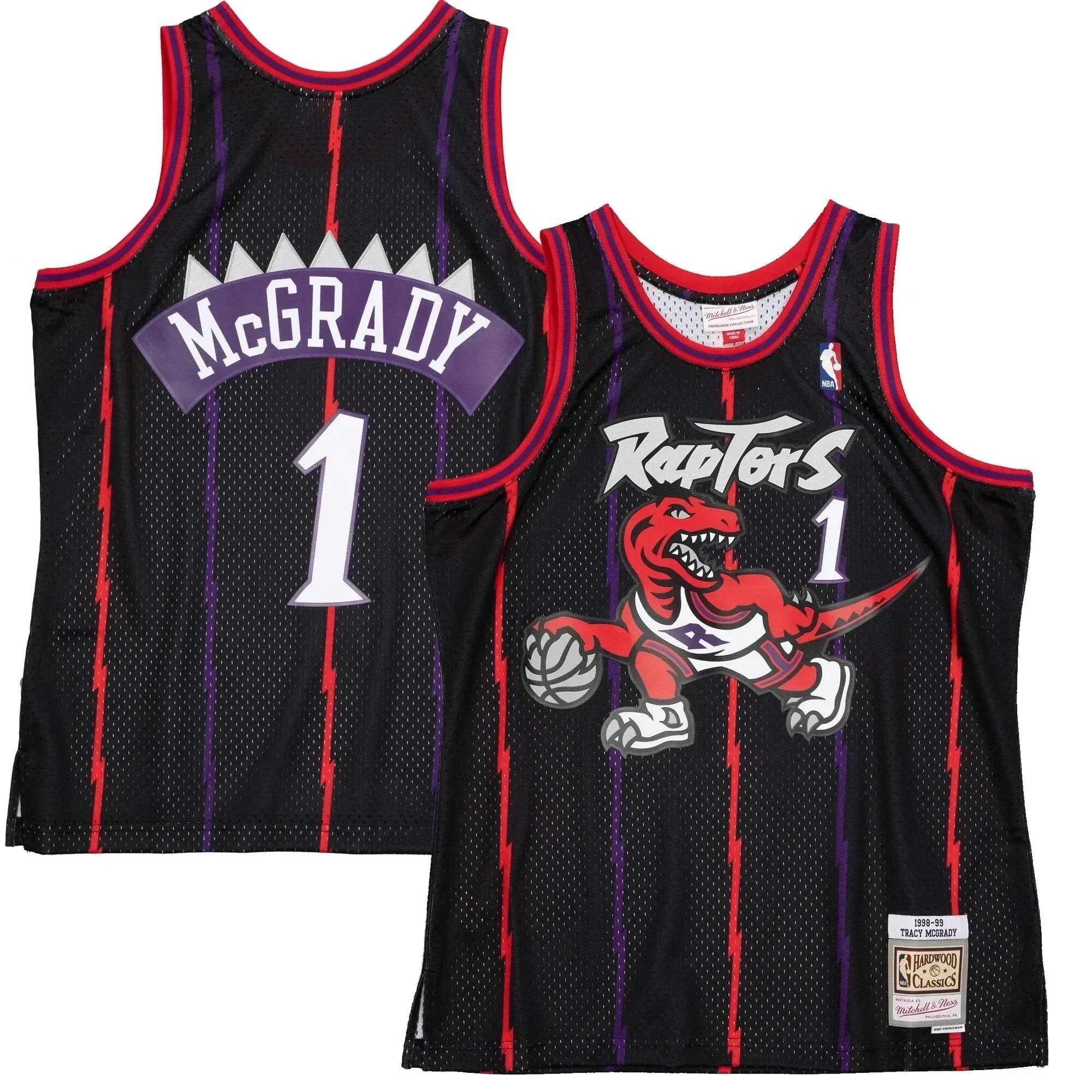 Tracy Mcgrady Basketball Team Mitchell Ness 1998-99 Hardwood Classics Reload 2.0 Swingman Jersey - Black