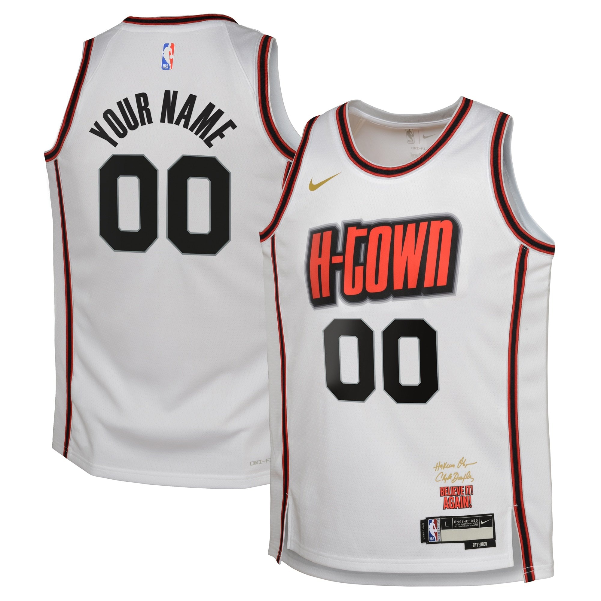 Houston Rockets City Edition Swingman Jersey 2024 Custom Youth Multicolor
