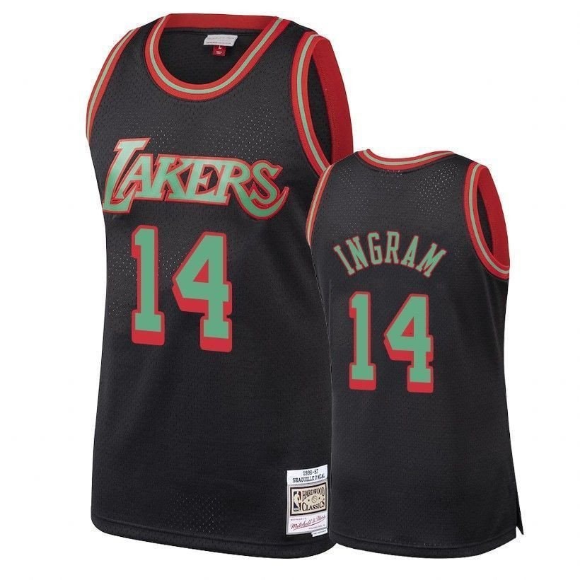 Men's Brandon Ingram 14 Lakers Classics Christmas Black Jersey