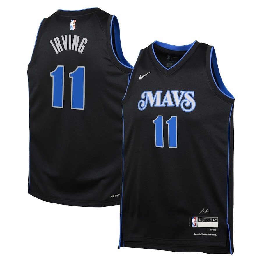 Kyrie Irving 11 Dallas Mavericks 2023/24 City Edition Swingman Youth Jersey Black