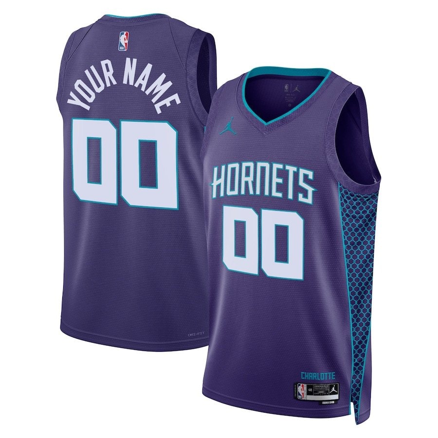 Charlotte Hornets 2023/24 Statement Swingman Custom Men Jersey Purple