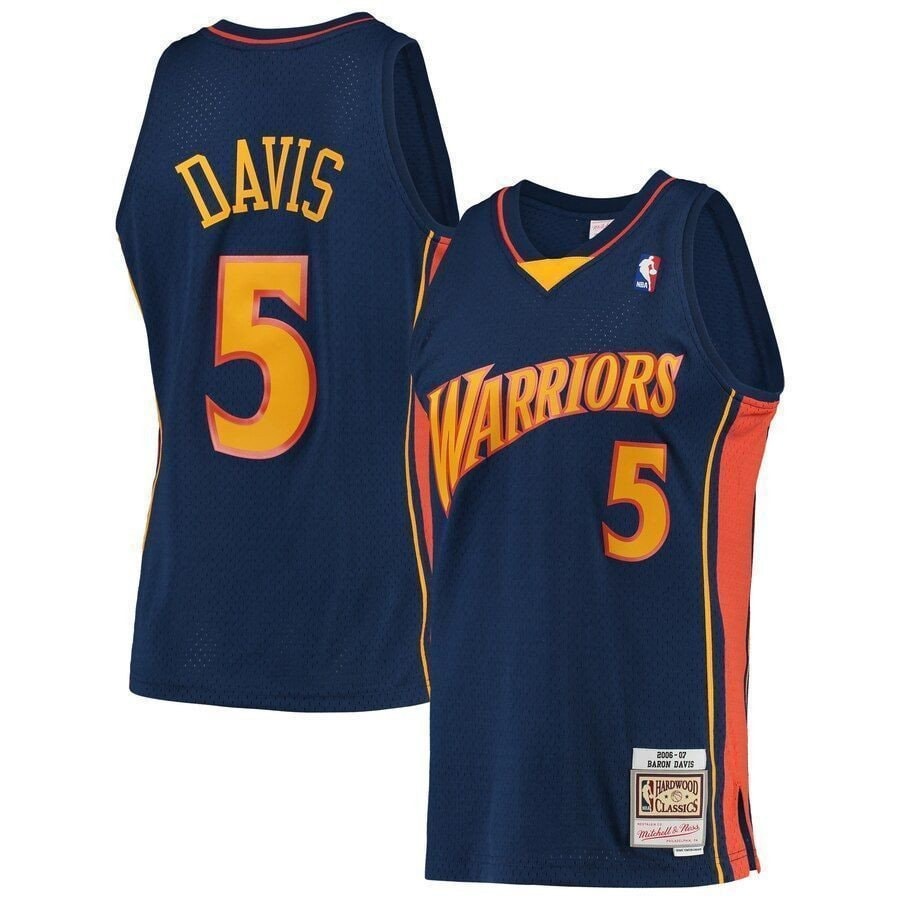 Baron Davis Golden State Warriors Mitchell & Ness 2006-07 Hardwood Classics Swingman Jersey - Navy