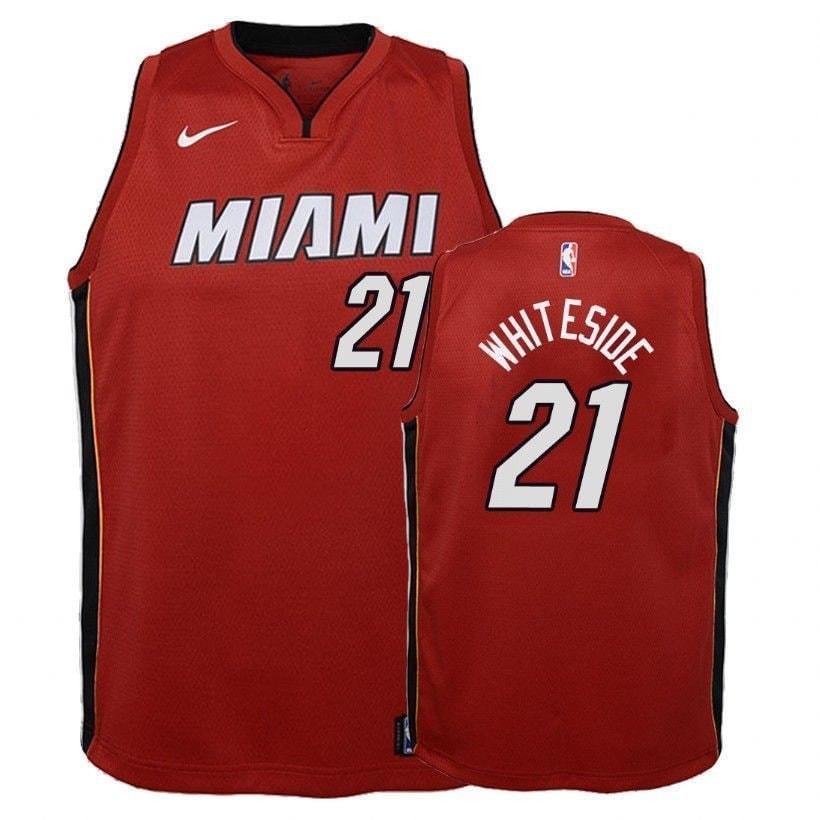 Youth Heat Hassan Whiteside #21 State Red Basketball Jersey S-3XL Multicolor