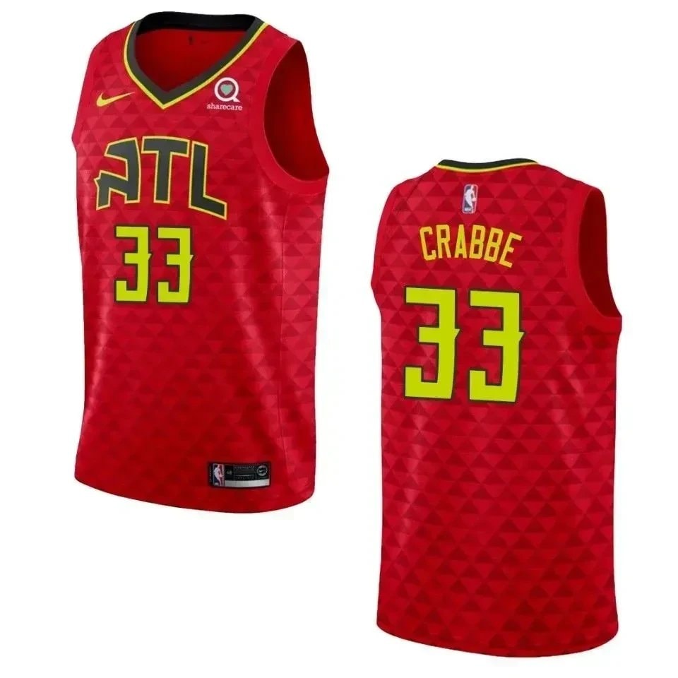Men's Atlanta Hawks Allen Crabbe #33 Statement Swingman Jersey Red