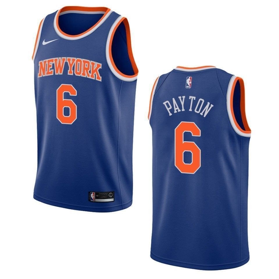 Men's New York Knicks Elfrid Payton Icon Swingman Jersey Royal Blue Size S-3XL