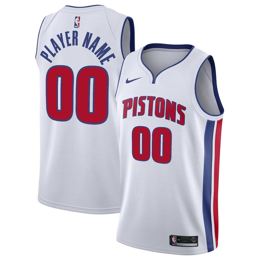 Detroit Pistons 2023/24 Association Swingman Custom Jersey White Men Unisex Sizes S-3XL