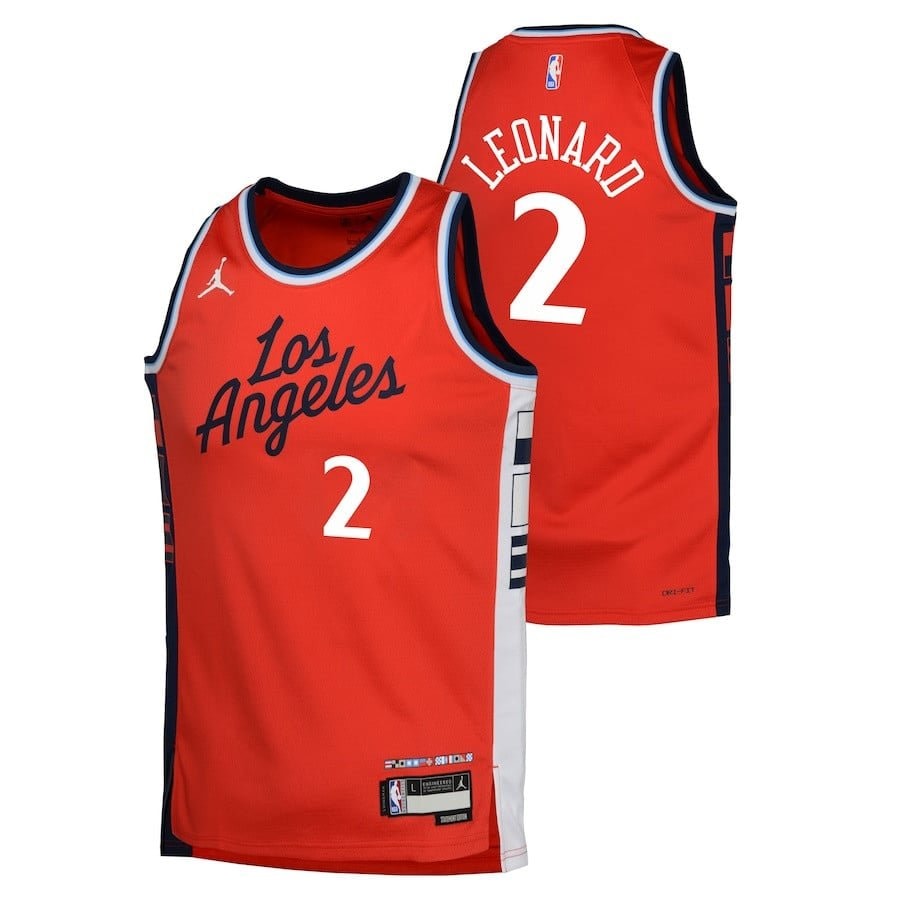 Kawhi Leonard 2 LA Clippers 2024/25 Youth Swingman Jersey Statement Edition Red