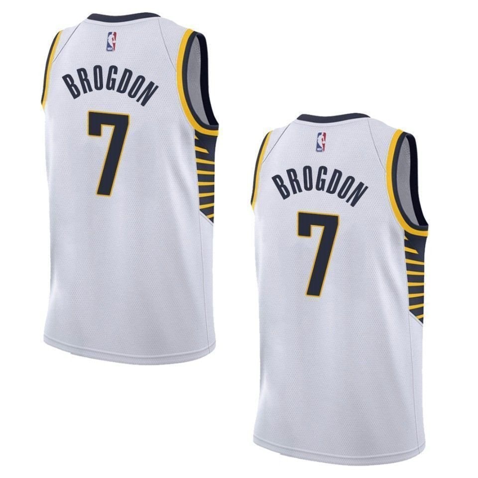 Men's Indiana Pacers Malcolm Brogdon 7 Association Swingman Jersey White