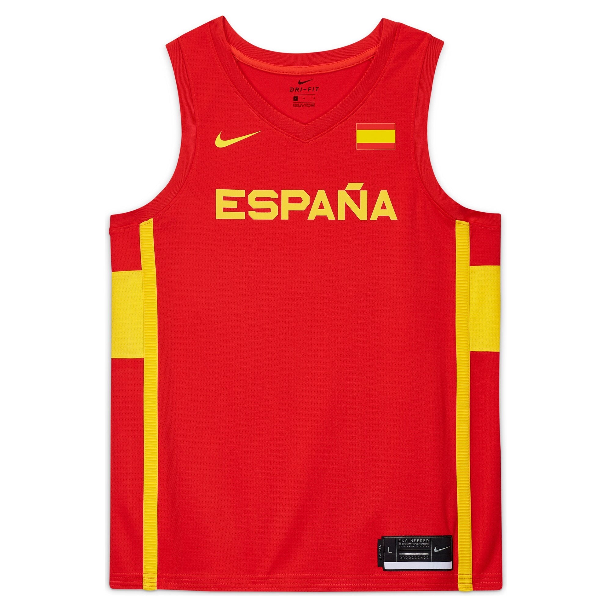 Spain Home Swingman Jersey Mens - Multicolor Lightweight Breathable Polyester Athletic Wear