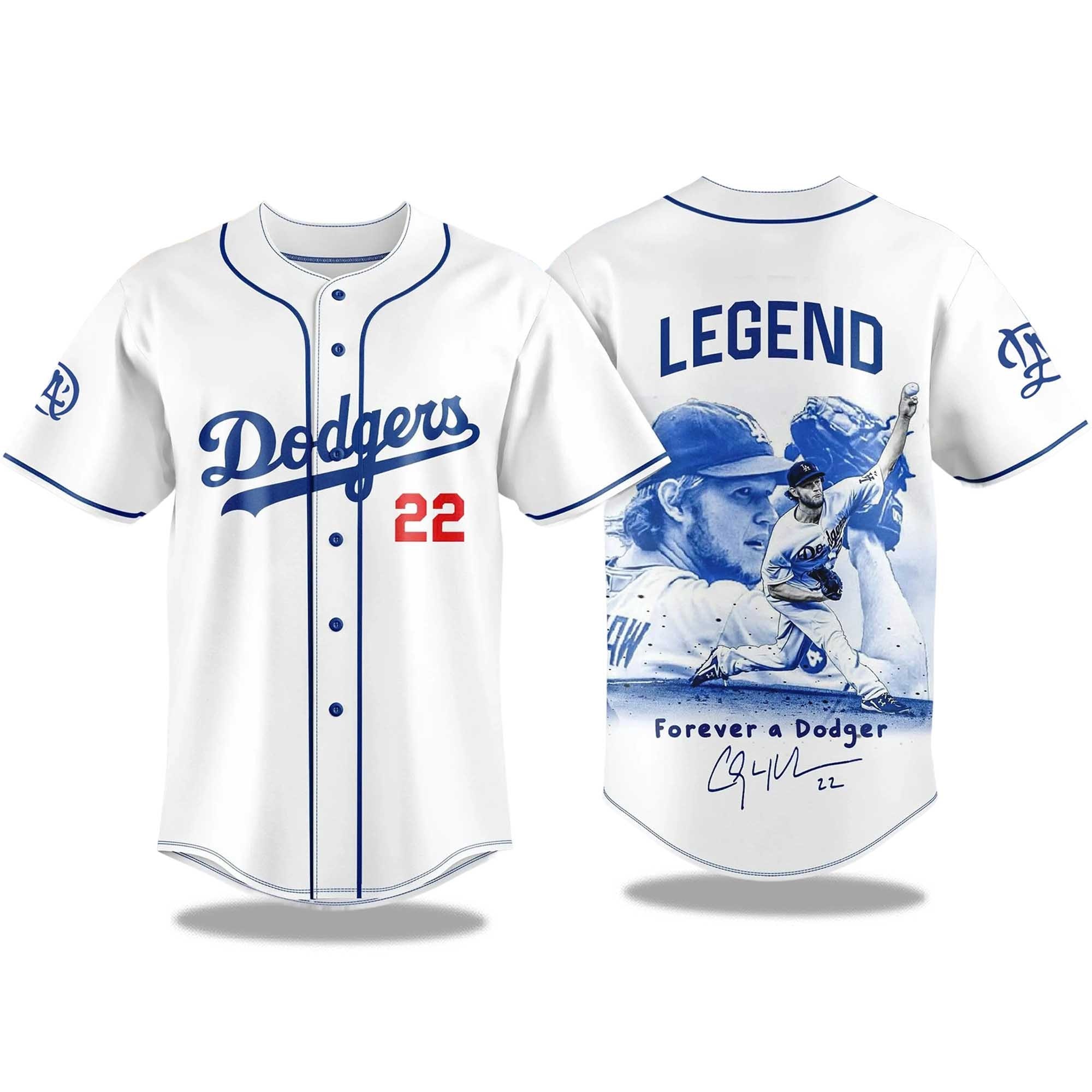 Clayton Kershaw Legend Forever a Baseball Team 2025 Baseball Jersey