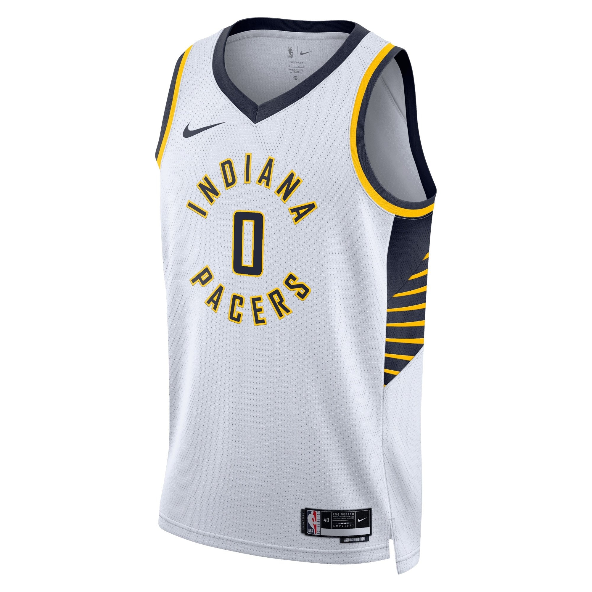 Indiana Pacers Association Edition Swingman Jersey White Tyrese Haliburton Unisex