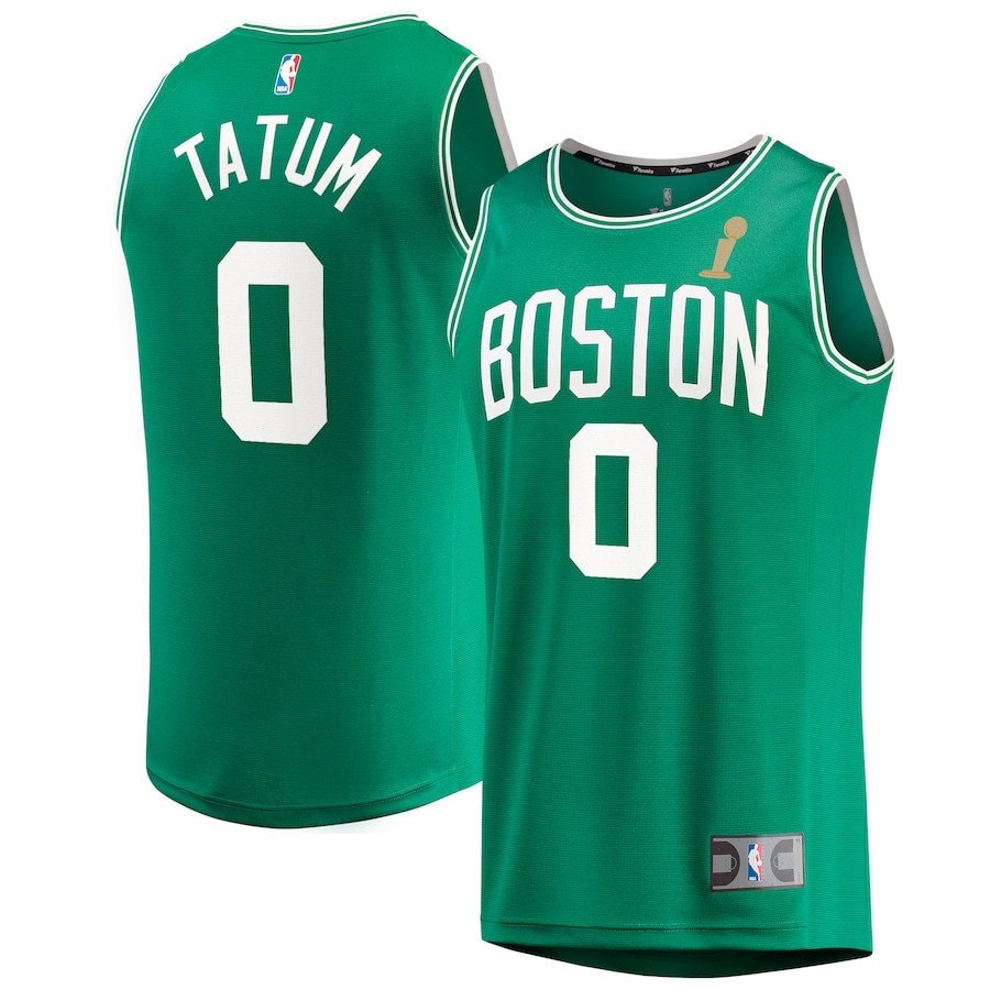 Jayson Tatum 0 Boston Celtics 2024 Finals Champions Jersey Kelly Green Icon Edition Unisex