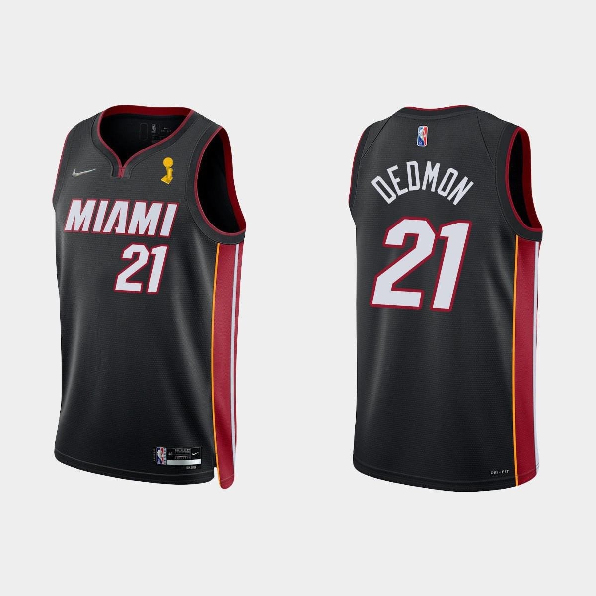 Basketball Team Dewayne Dedmon 21 Champions Cup Black Jersey Icon