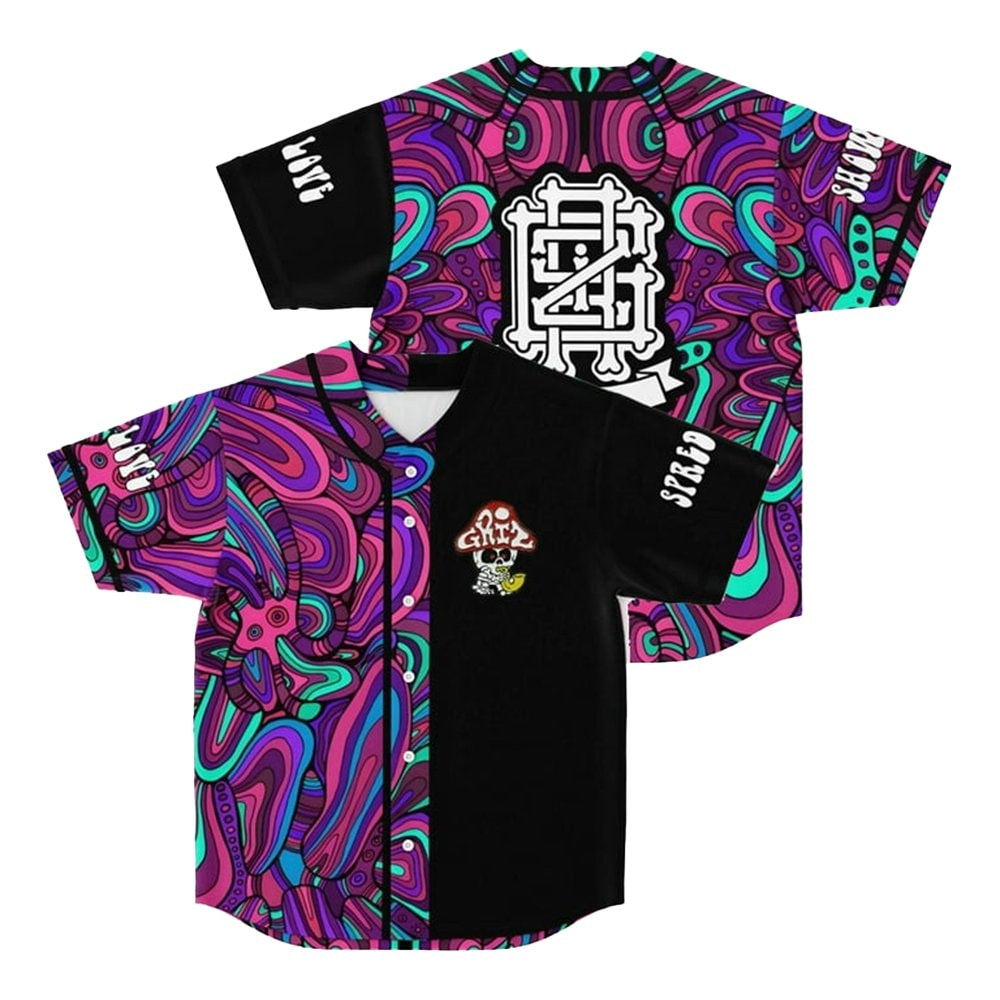 Griz Merch Skull Griz Baseball Jersey Gifts For DJ Fans
