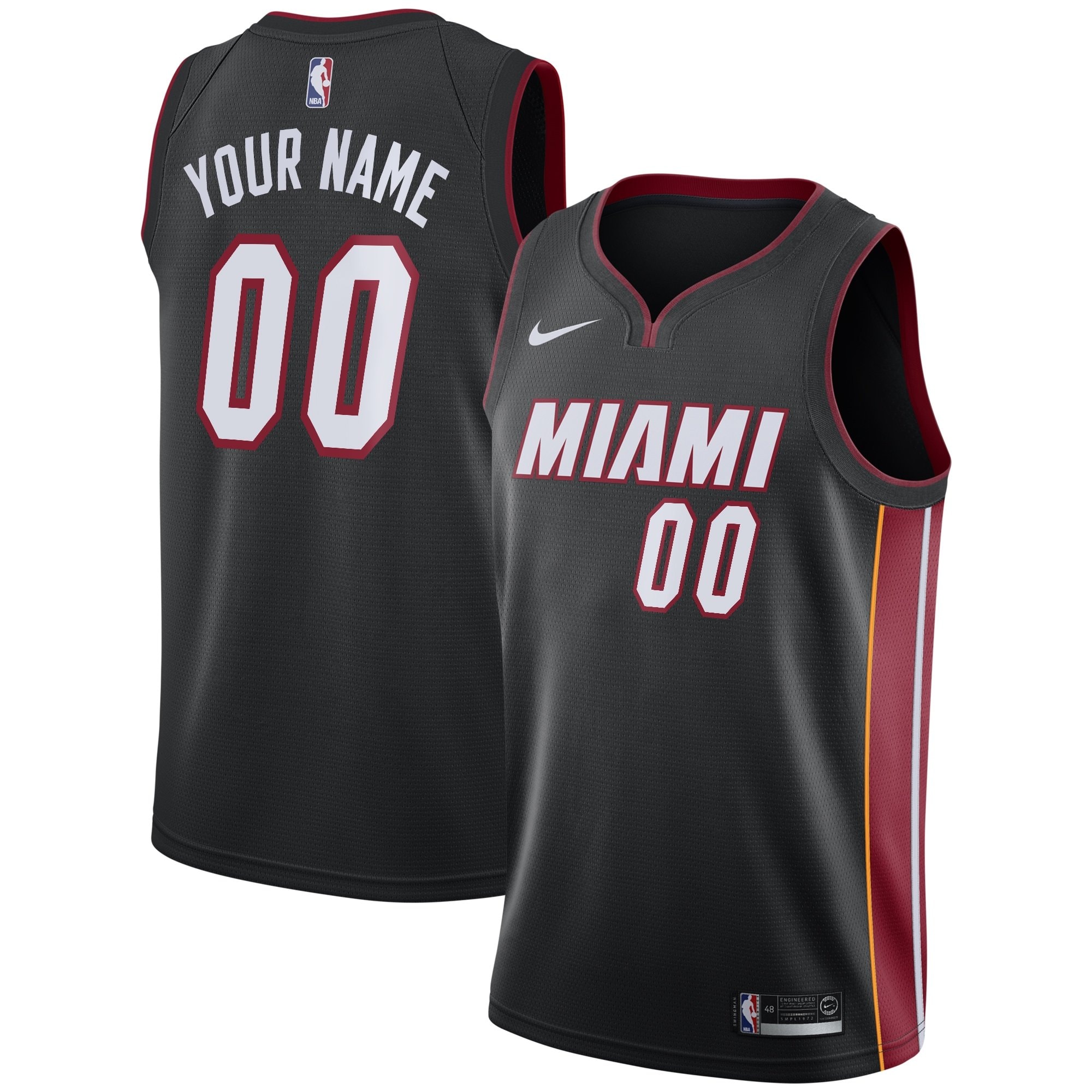 Miami Heat Icon Swingman Custom Jersey Youth Multicolor Sizes S-3XL
