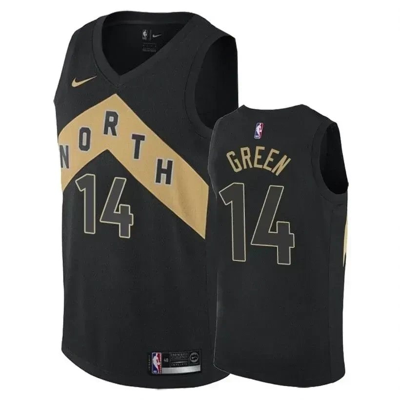 Men's Danny Green Toronto Raptors #14 City Black Basketball Jersey