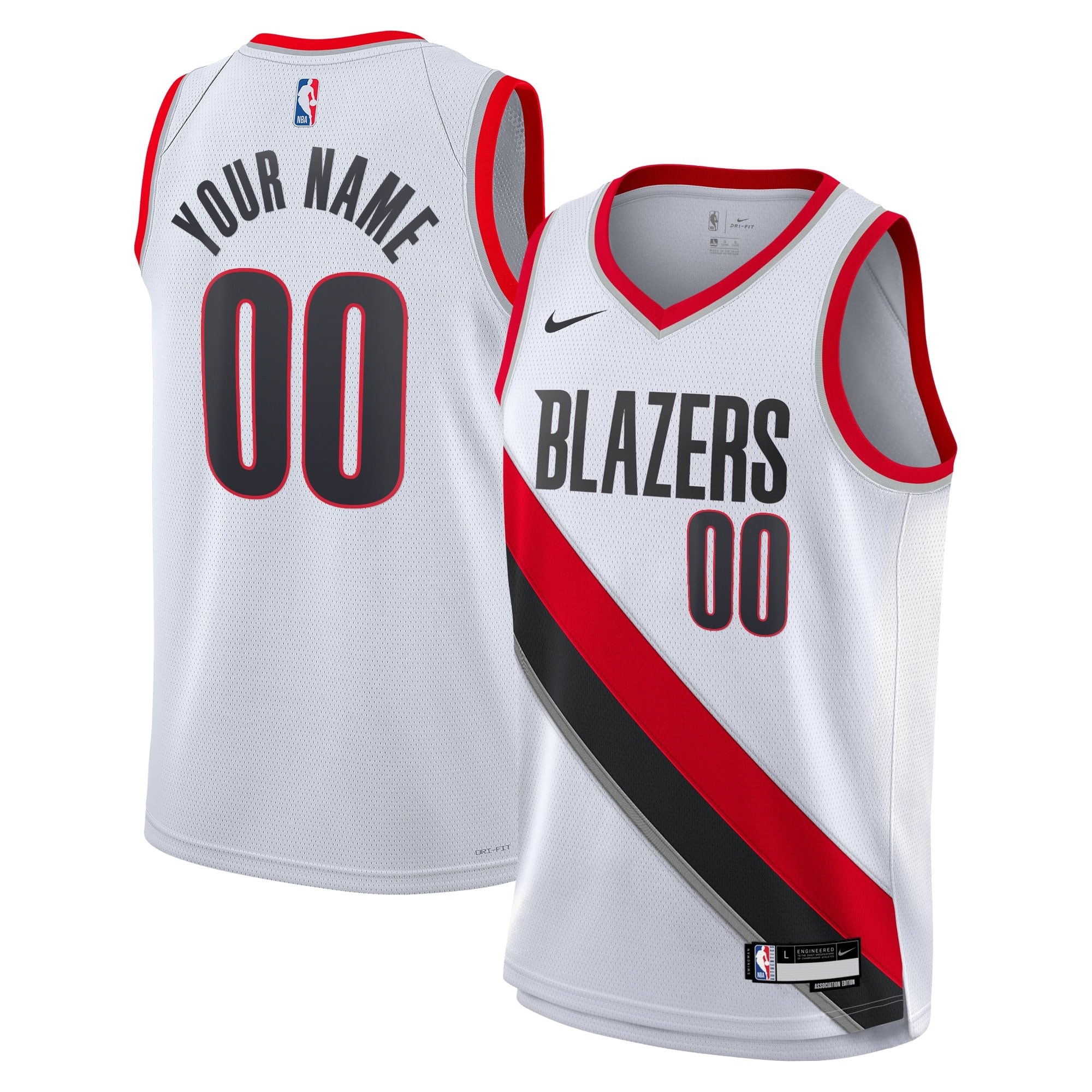 Portland Trail Blazers Association Swingman Jersey Custom Youth Multicolor S-3XL