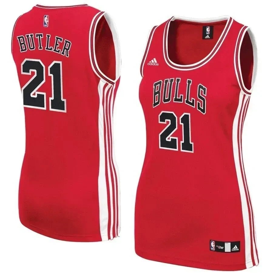 Jimmy Butler Chicago Bulls Women's Road Jersey Red Multicolor Sizes S-3XL