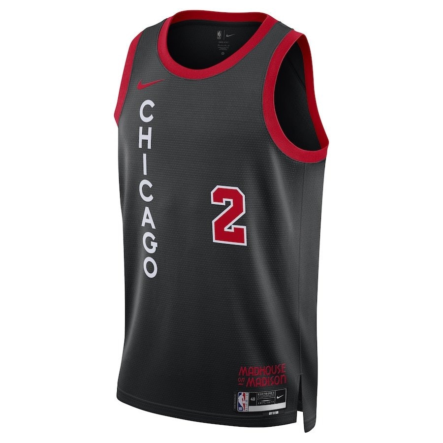 Lonzo Ball Chicago Bulls 2023/24 Swingman Jersey City Edition Unisex Black