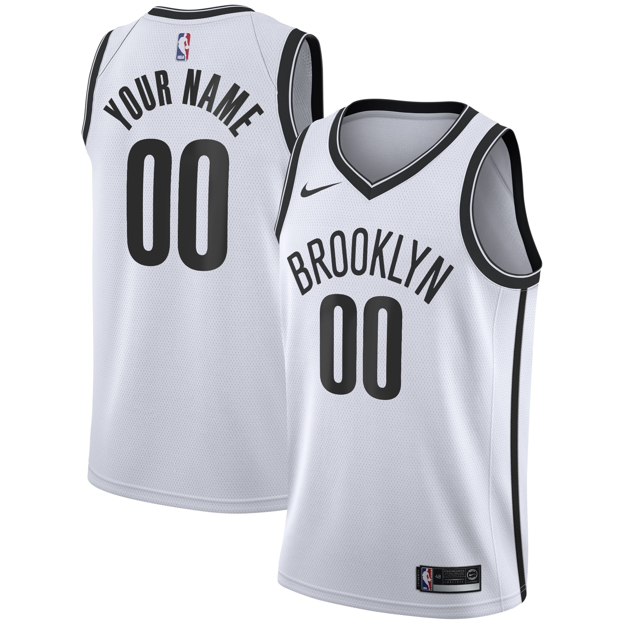 Brooklyn Nets Association Swingman Jersey Custom Youth S M L XL 2XL 3XL Multicolor