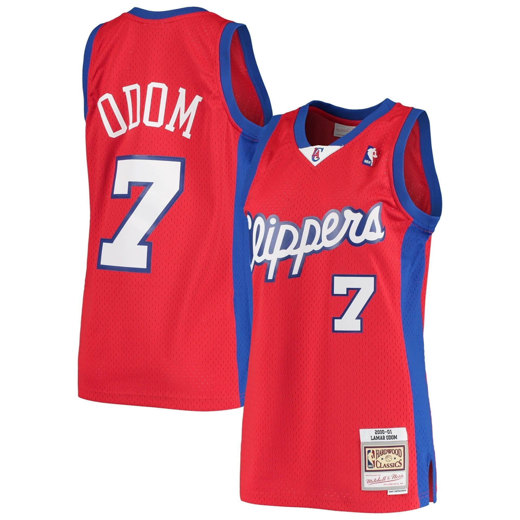 Lamar Odom Los Angeles Clippers Mitchell & Ness 2000/01 Hardwood Classics Swingman Jersey Statement Edition Red