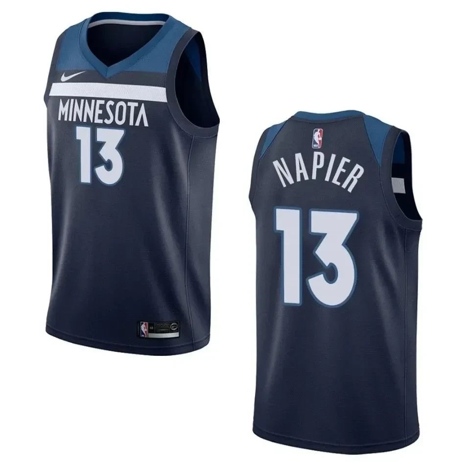 Men's Minnesota Timberwolves Shabazz Napier #13 Icon Swingman Jersey Navy
