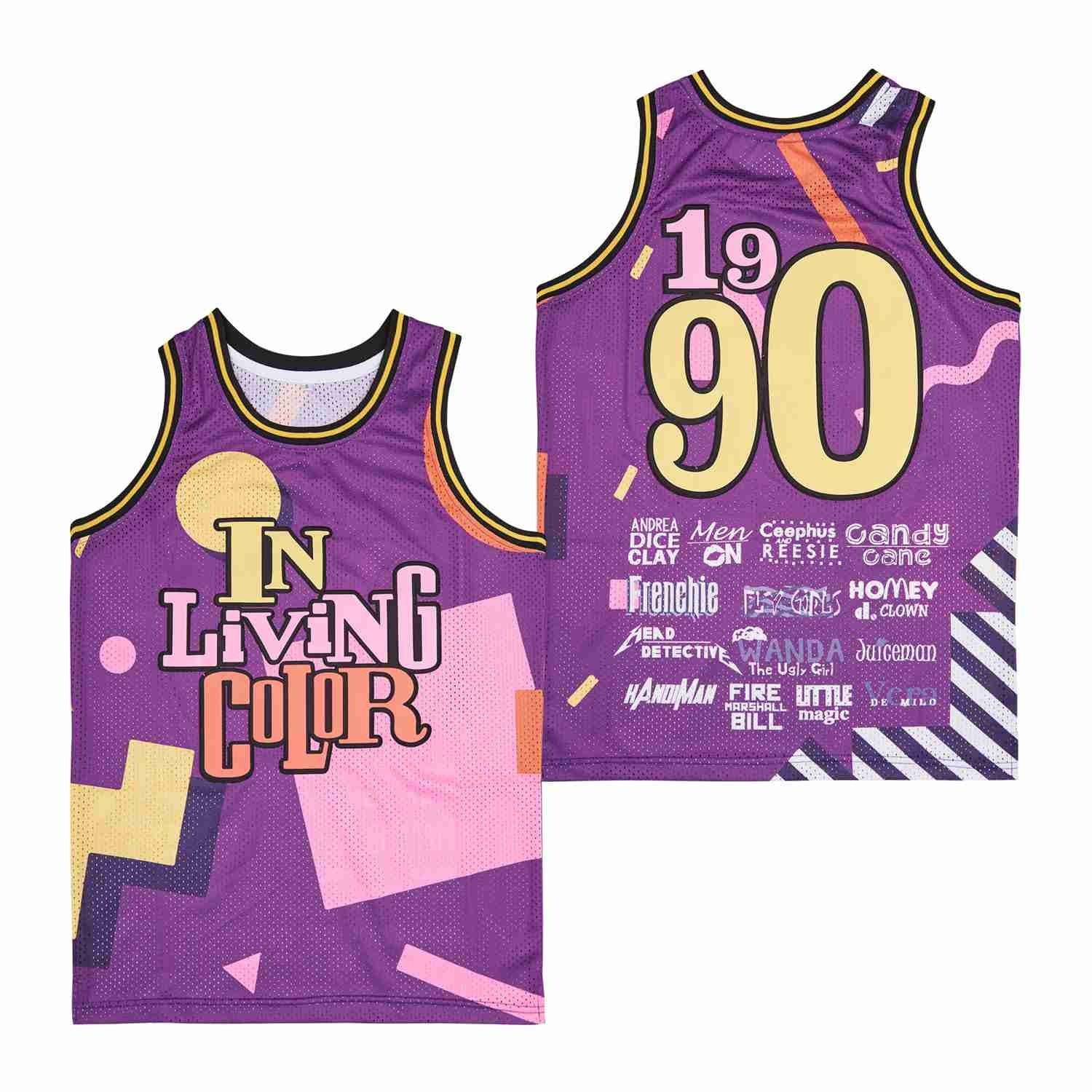In The Living Color 1990 Swingman Jersey Purple Multicolor Unisex