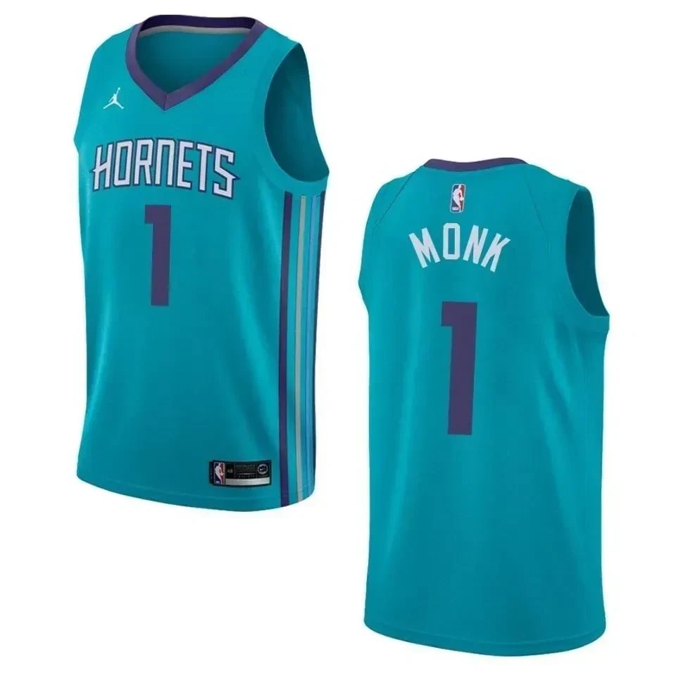 Men's Charlotte Hornets Malik Monk Icon Swingman Jersey Teal Multicolor
