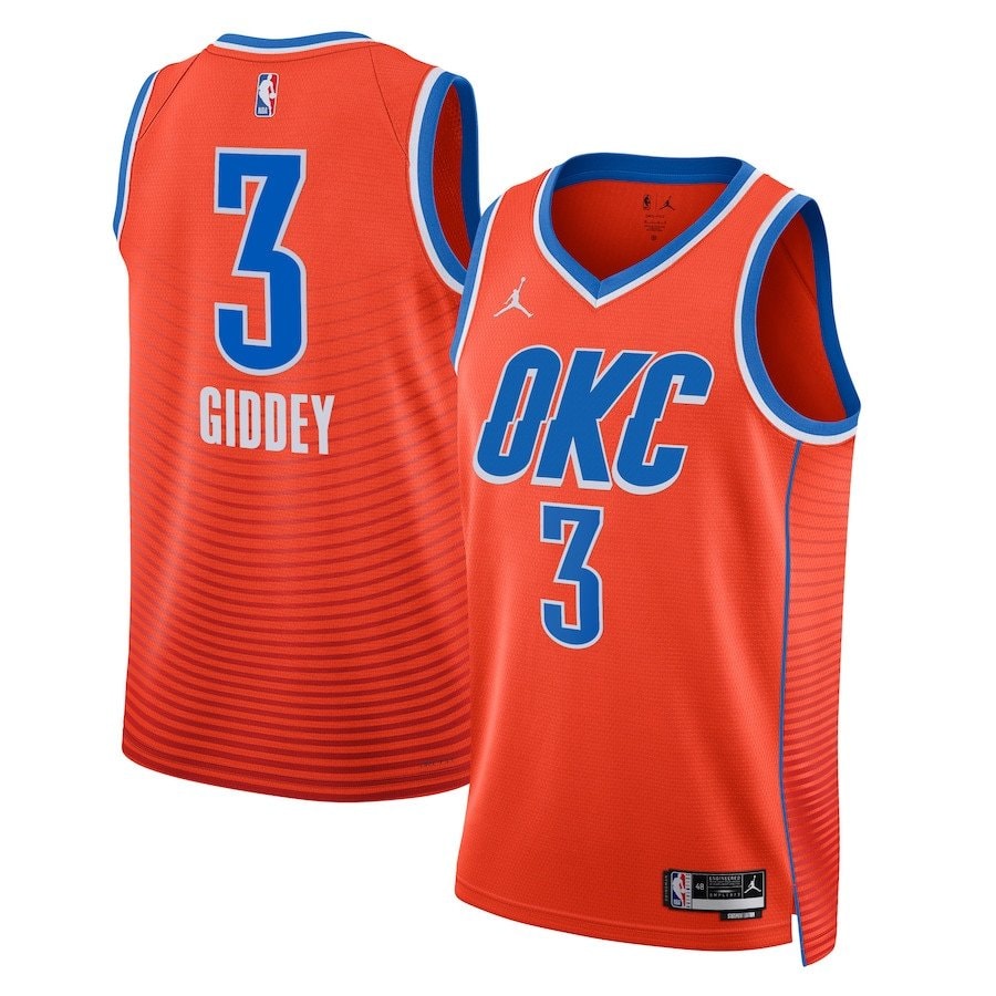 Josh Giddey Oklahoma City Thunder Unisex Swingman Jersey Statement Edition Orange