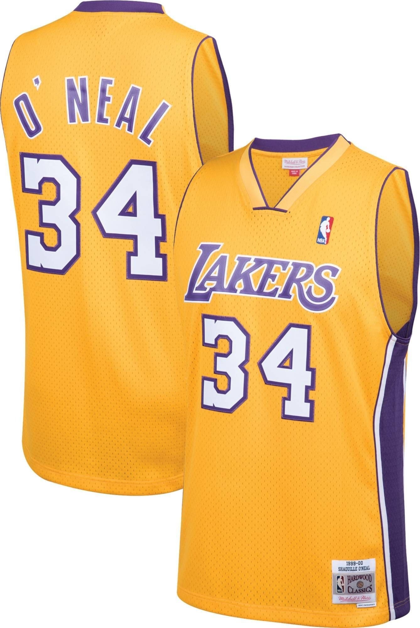 Mitchell Ness Men's Basketball Team Shaquille O'neal 34 Swingman Jersey