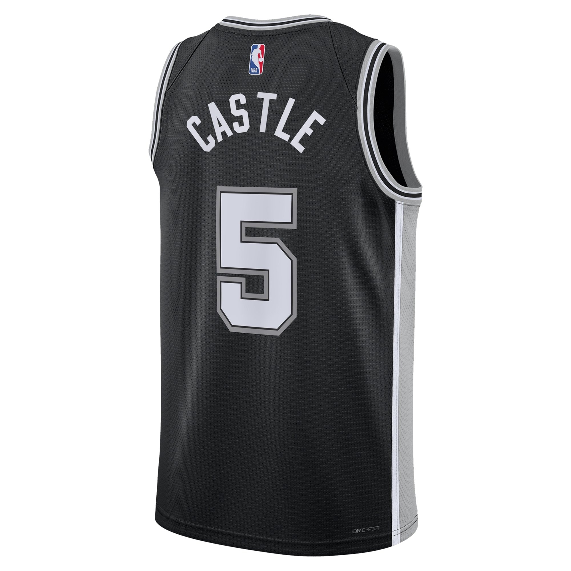 San Antonio Spurs Stephon Castle Icon Swingman Jersey Black Unisex