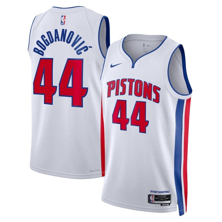 Bojan Bogdanovic #44 Detroit Pistons Unisex Swingman Jersey Association Edition White