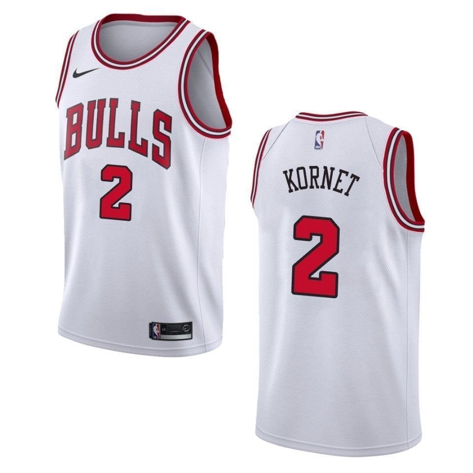 Men's Chicago Bulls 2 Luke Kornet Association Swingman Jersey White