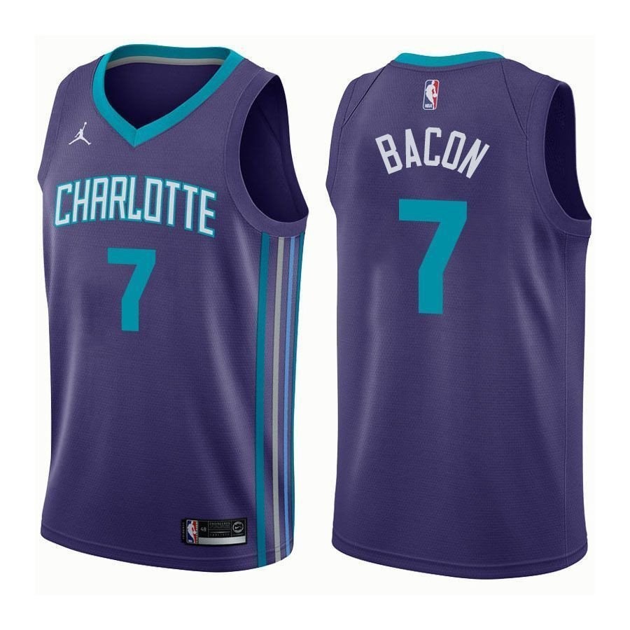 Men's Dwayne Bacon Charlotte Hornets #7 Purple Basketball Jersey S-3XL