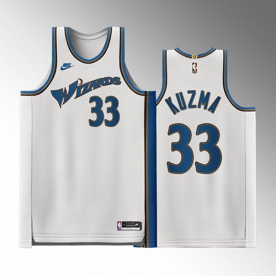 Basketball Team Kyle Kuzma 33 Classic Edition White Men Jersey