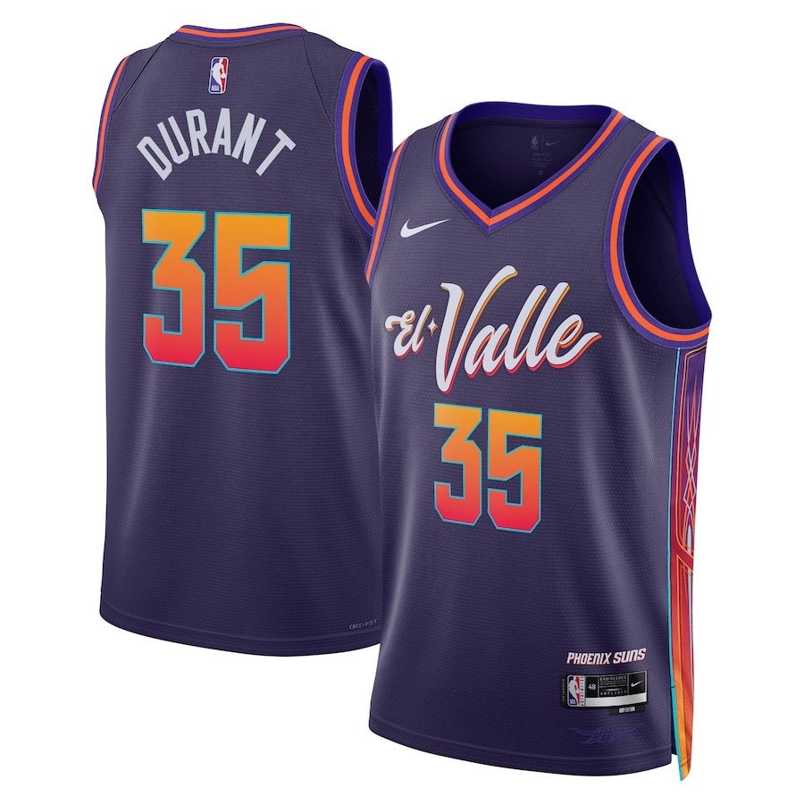Kevin Durant 35 Phoenix Suns 2023/24 City Edition Swingman Jersey Purple Unisex