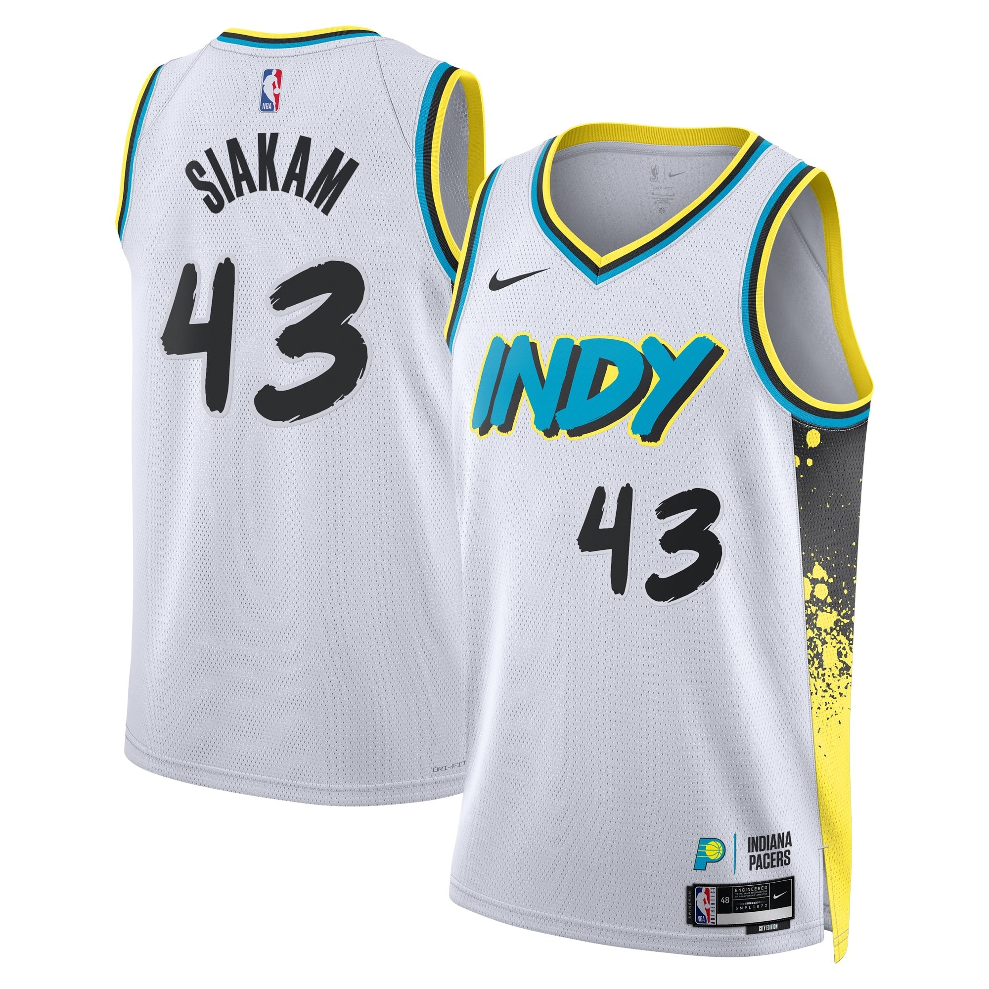 Indiana Pacers City Edition Swingman Jersey 2024 White Pascal Siakam Unisex