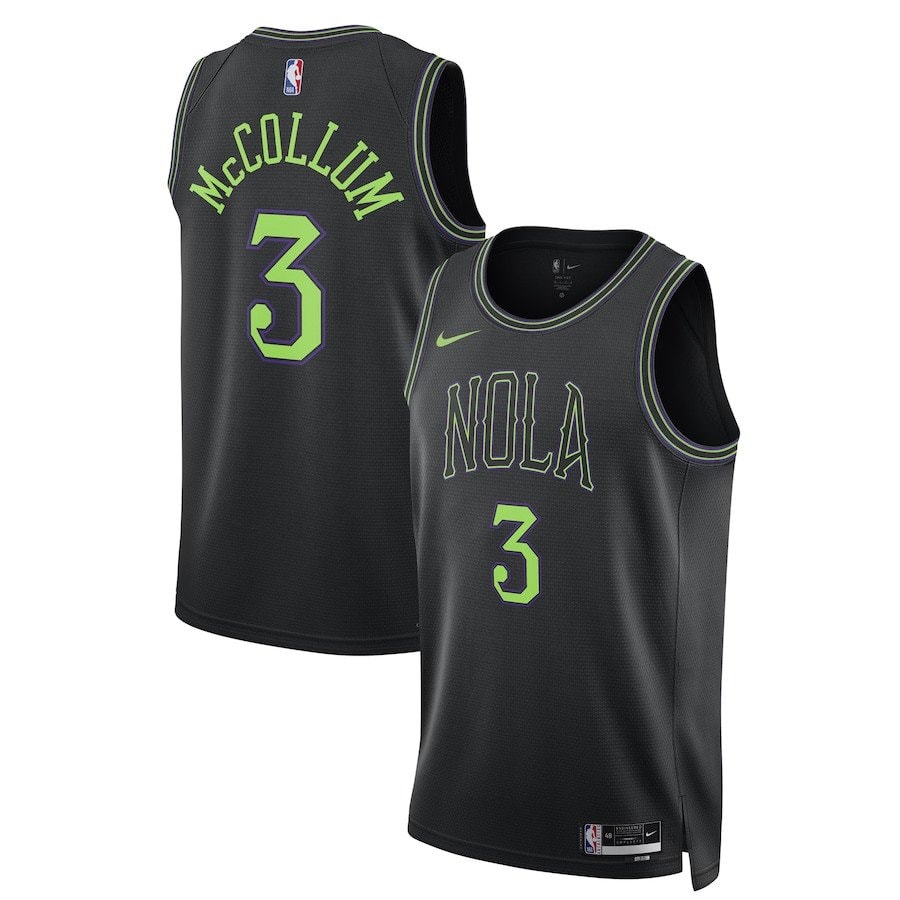 CJ McCollum 3 New Orleans Pelicans 2023/24 City Edition Swingman Jersey Black