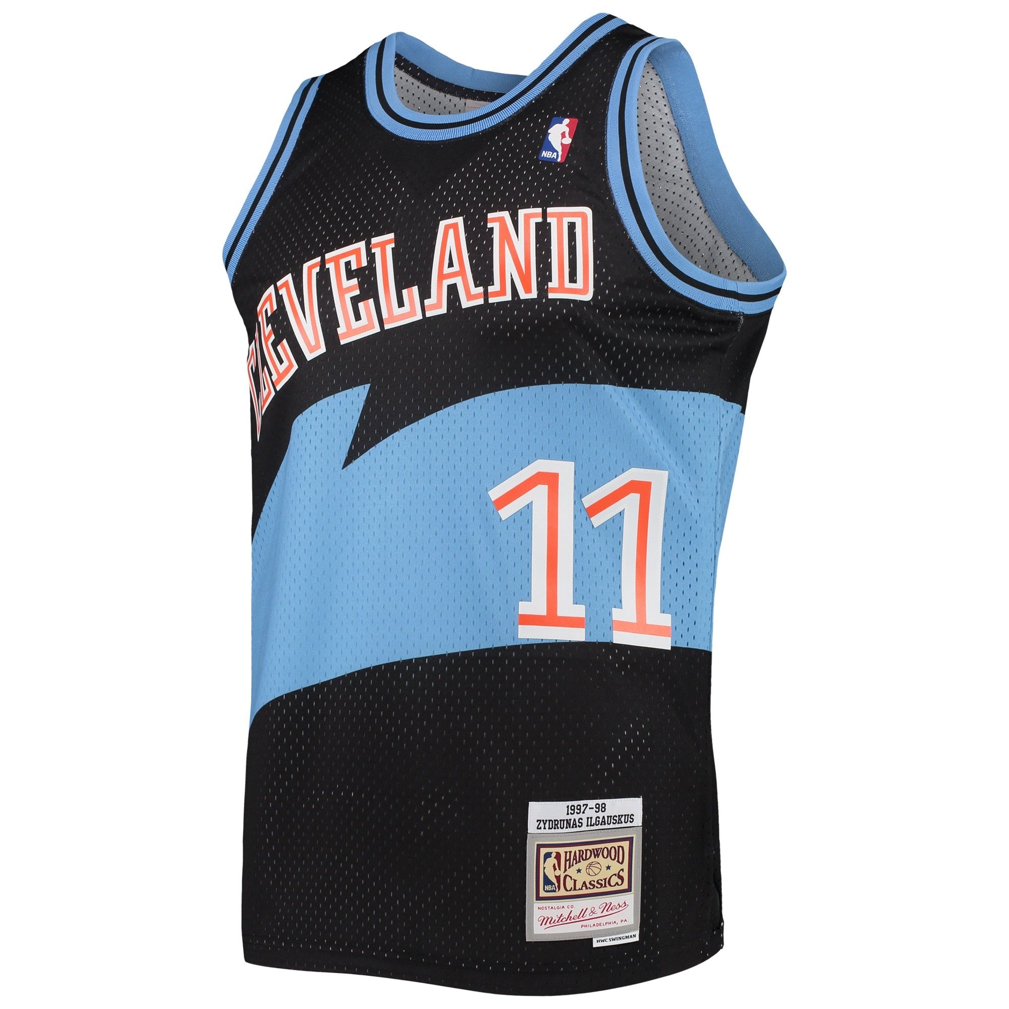 Men's Mitchell & Ness Zydrunas Ilgauskas Black Cleveland Cavaliers Hardwood Classics Swingman Jersey