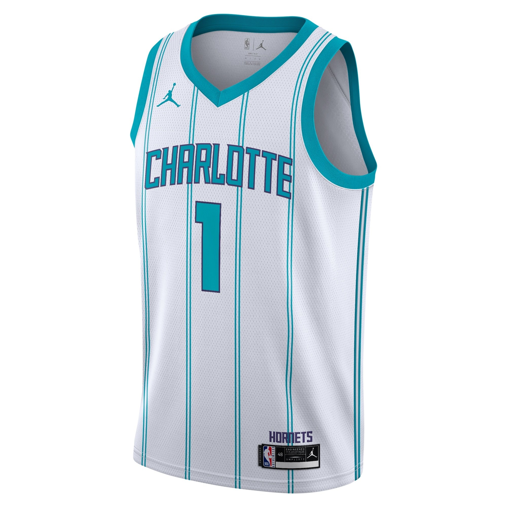 Youth Charlotte Hornets Jordan Brand Association Edition Swingman Jersey White LaMelo Ball
