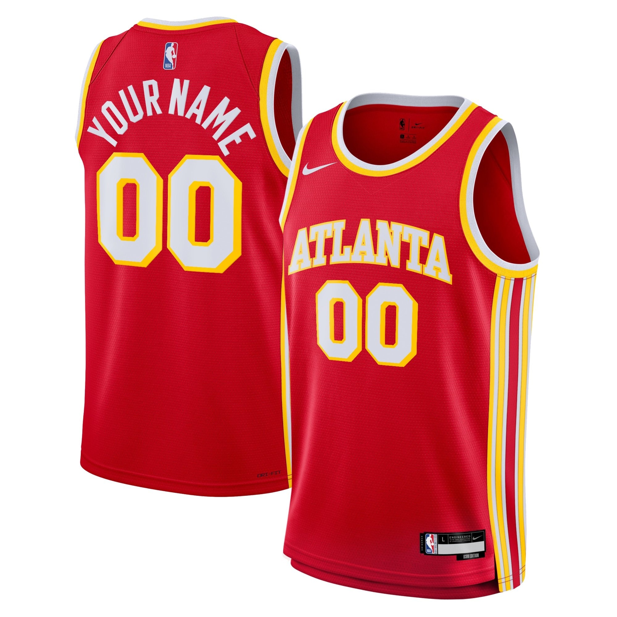 Atlanta Hawks Icon Swingman Custom Youth Jersey - Multicolor Unisex
