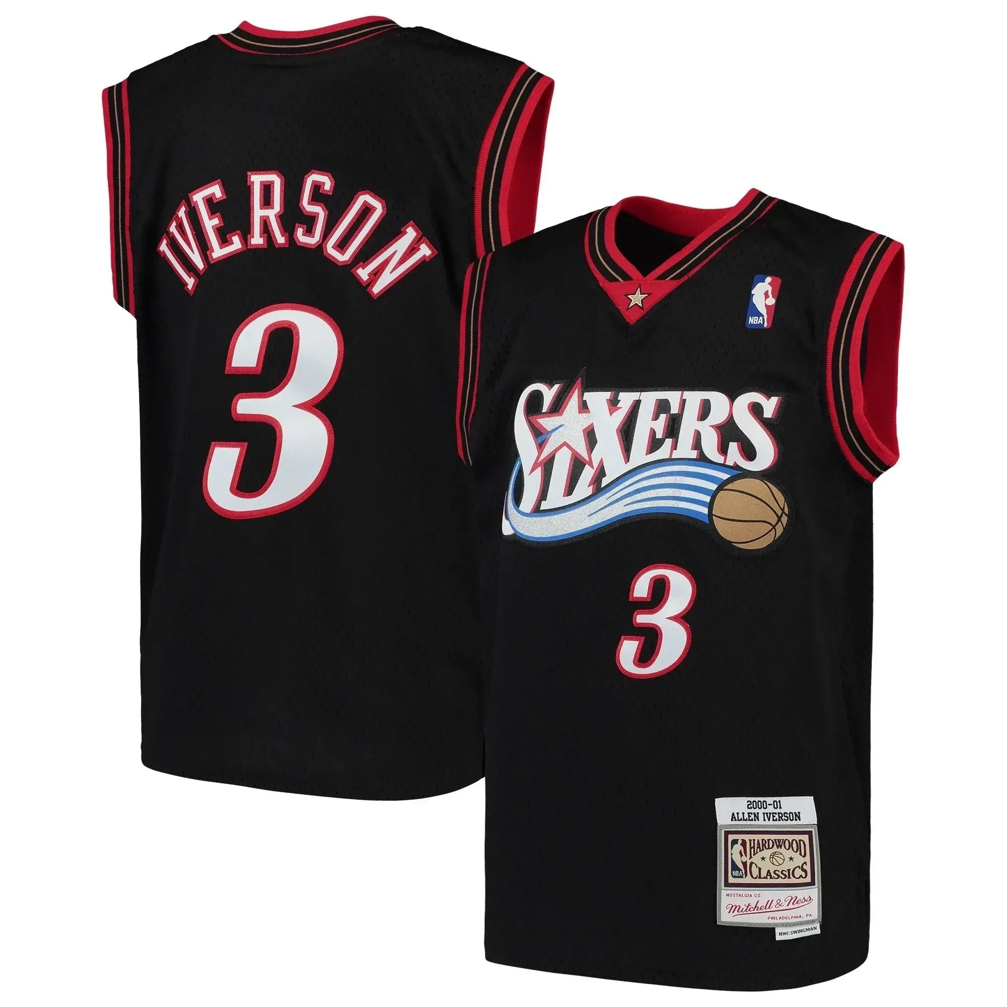 Allen Iverson Basketball Team Mitchell Ness Youth Hardwood Classics Swingman Throwback Jersey - Royal