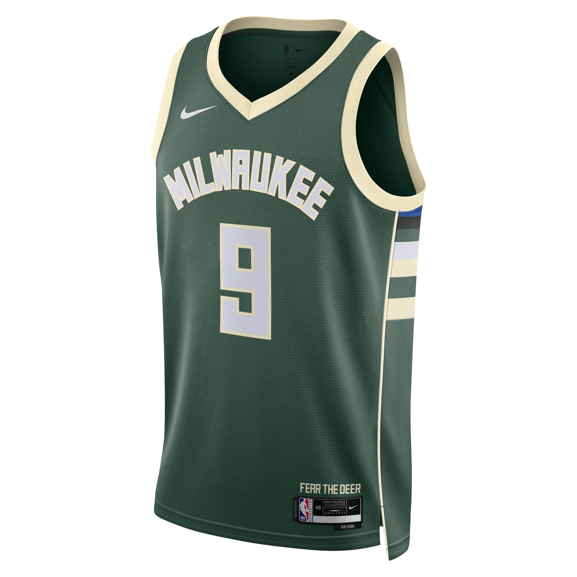 Milwaukee Bucks Icon Edition Swingman Jersey Hunter Green Bobby Portis Jr Unisex