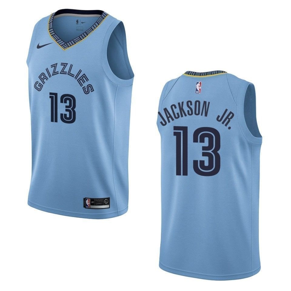 Men Basketball Team 13 Jaren Jackson Jr. Statement Swingman Jersey - Blue