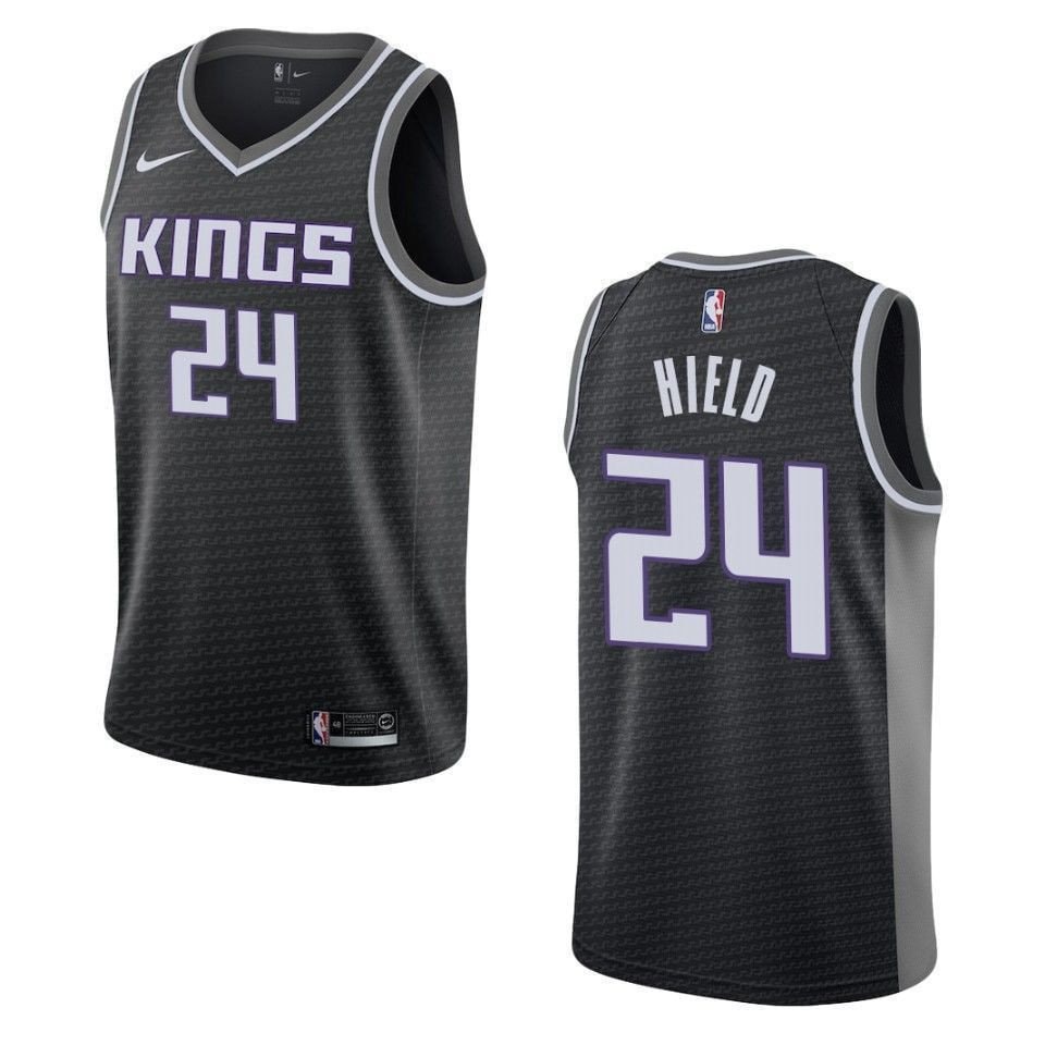 Men's Sacramento Kings Buddy Hield Statement Swingman Jersey Black S-3XL